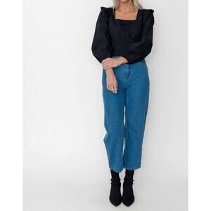 NEW WEST OF beatrice long sleeve top in black